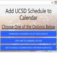 UCSD Schedule to Calendar