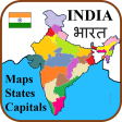 India States Capitals Maps -