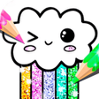 プログラムのアイコン：Kawaii Coloring Book Glit…