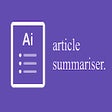ไอคอนของโปรแกรม: Article Summariser