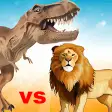 Lion vs Dinosaur Animal Simulator Game