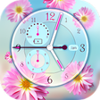 プログラムのアイコン：Flower Clock Live Wallpap…