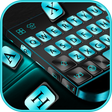 Programikonen: Cyan Metal Keyboard Theme