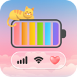 Иконка программы: Emoji Battery Widget: Ico…