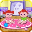 Anna playtime with twins