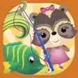 Candy Raccoon: Fishing for Kids