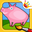 The Farm - Paint  Animal Sounds Games for Toddler