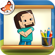 أيقونة البرنامج: How to Draw Minecraft ste…