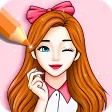 Girls Hairstyle Coloring Book