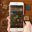 Programikonen: Wooden Launcher Theme