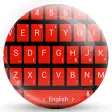 Keyboard Theme Tiles Red