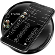 أيقونة البرنامج: Dialer Theme Circle BW dr…