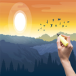 プログラムのアイコン：ColorPic: Nature Coloring…