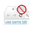 ไอคอนของโปรแกรม: Open link in same tab, po…