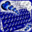 Royal Blue Heart Keyboard: Blue Color App