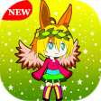 Gacha Coloring book glitter-Color by number game