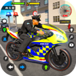 プログラムのアイコン：Police Bike Stunt Race Ga…