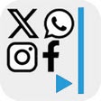 Social Media Side Panel - Facebook, Twitter, Instagram & WhatsApp icon