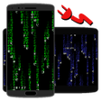 Matrix Screensaver with battery and time