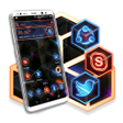 Programikonen: 3D Neon Hexa Launcher The…
