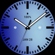 Solid Electric Blue Watch Face