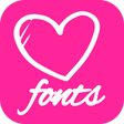 Ikon program: Love Fonts for FlipFont w…