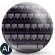 AI Keyboard Theme Frame Purpl