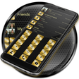 程序图标：Dialer Theme Metal Gold D…