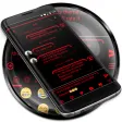 SMS Messages NeonLed Red Theme