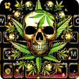 Programikonen: Gold Weed Skull Keyboard …