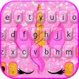 Pink Glisten Unicorn Cat Keyboard Theme
