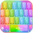 Keyboard-Glass Rainbow Colorful Super 3D Theme