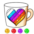 程序图标：Glitter Hearts coloring a…
