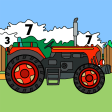 Tractors Color by Number Book
