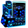 Icon of program: Blue Neon 3D Cube Theme