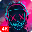 程序图标：Neon Mask Wallpaper Paral…