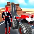 Superhero Mega Ramp Car Stunt