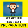 RRB NTPC 2020 1000 One liner Q