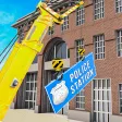 Police Station Construction Site Crane Operator 3D