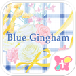 Ikona programu: Flower Theme-Blue Gingham…