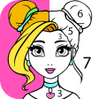 Girls Coloring Book - Color by Number for Girls