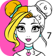 Girls Coloring Book - Color by Number for Girls