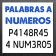プログラムのアイコン：PALABRAS A NUMEROS conver…