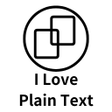 Icoon van programma: I Love Plain Text