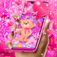 程序图标：Teddy bear love hearts li…