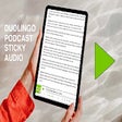 Duolingo podcast sticky audio