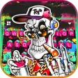 Graffiti Smoke Skull Keyboard Theme