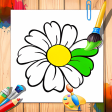 Flowers Coloring Books - Paint Flowers Pages