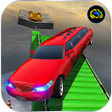 Limo driving-rooftop car stunt icon