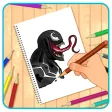 How To Draw Superhero Venom